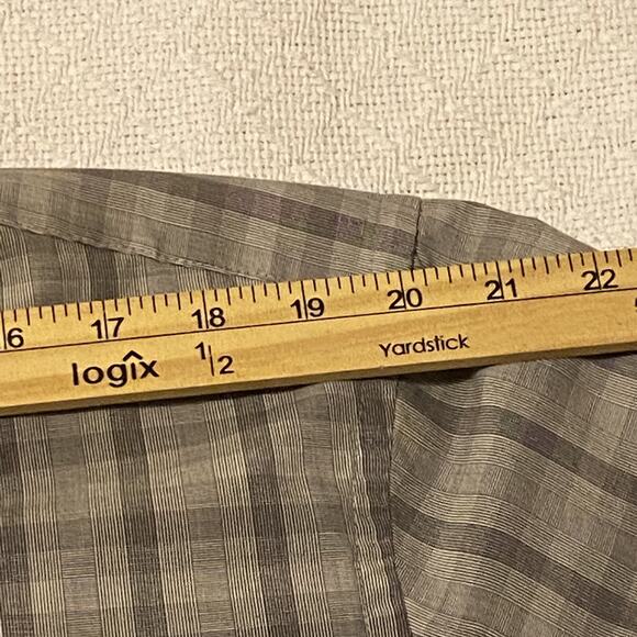 Dockers Stain Defender Gray Plaid Button Down Men’s Shirt Size XL Preppy - Picture 8 of 16